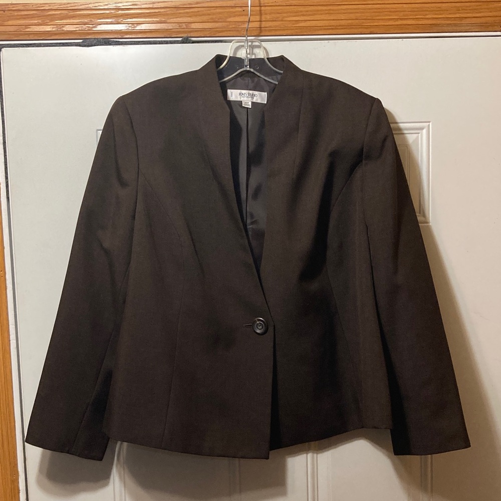 Jones‎ Studio Brown Women's Blazer 16W